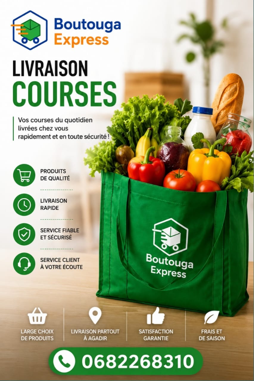 Livraison de courses à Agadir - Boutouga Express