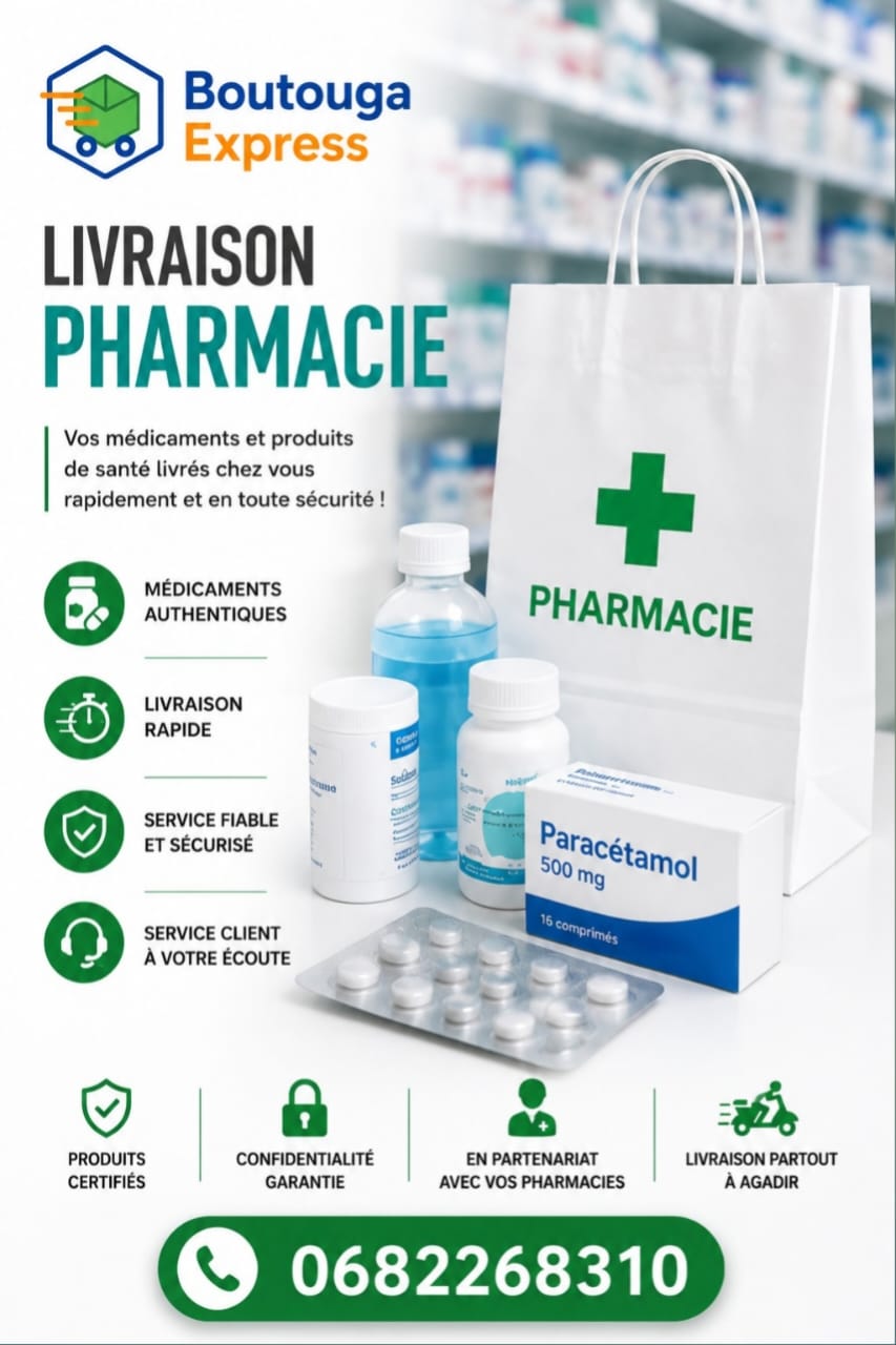 Livraison de médicaments à Agadir - Boutouga Express